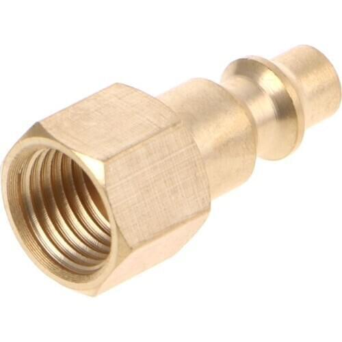 Solid Brass 1/4\" NPT Quick Connector Air Hose Fittings Air Compressor Coupler Plug