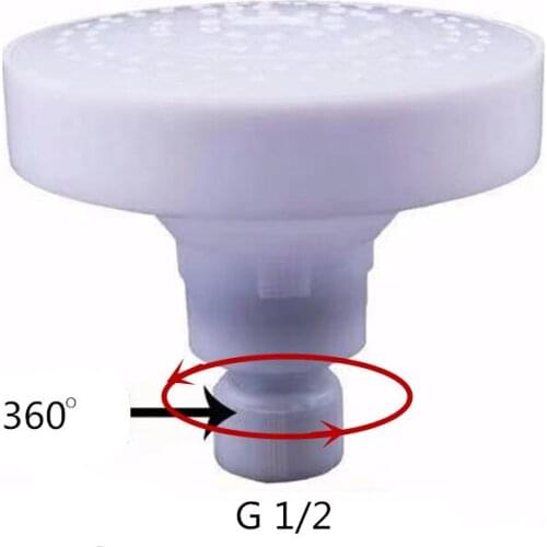 MILEFU ABS Plastic Shower Head Nozzle Round 10cm Ceiling Shower Head