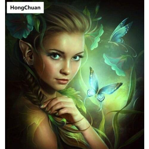 New product butterfly beauty, 5D DIY square round diamond painting cross stitch mosaic home decoration mural new year gift