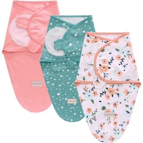 Baby Swaddle Wrap Newborn Swaddling Sleeping Bag Blanket Wrap Cotton Infant Envelope Sleep Sack Bedding With Hat For 0-6 Months