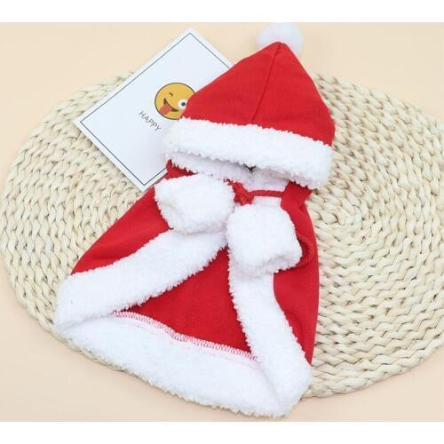Pet Dog Clothes Winter Warm Dogs Hoodies Coat Christmas Clothing Cloak For Small Medium Dogs Puppy