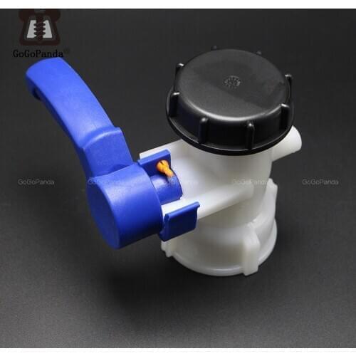 Plastic IBC tank container 1000 liters 62mm (DN40) and 75mm Butterfly Valve