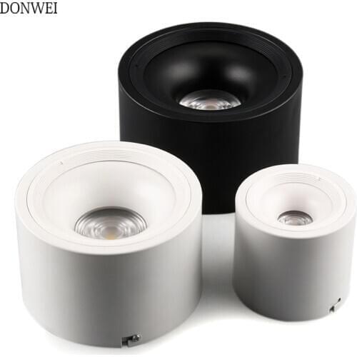 Surface Mounted Ceiling Downlight 9W 18W 24W 30W AC85-265V lamp COB Led downlights Indoor Ceiling Spot light +led driver