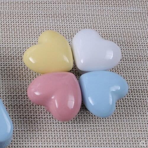 Childrens Room Knobs Color Ceramic Cabinet Furniture Desk Drawer Display Cabinet Door Cartoon Round Cute Single-hole Handle