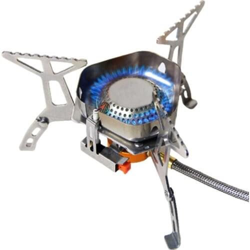 Foldable Windproof Camping Gas Stove Outdoor Burner Cooking Gas Split Gas Stove Utomatic Ignition Camping Picnic Tool Accessorie