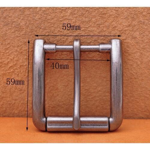 59*59MM (INNER 40 MM) Antiqued Silver Single Prong Replacement Roller Belt Buckle Fits Belt Strap