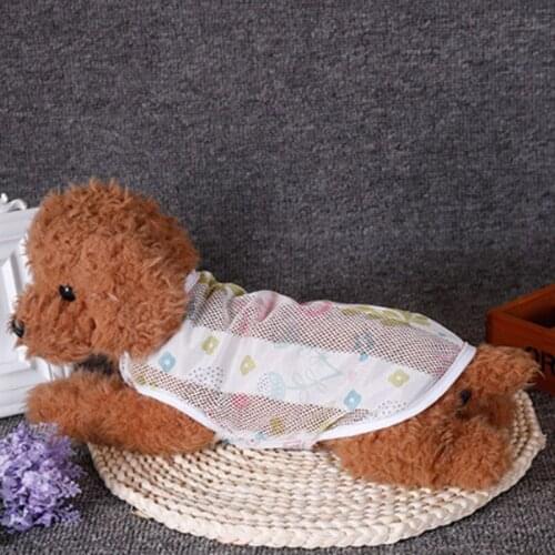 Sunscreen Printed Dog Shirt Dog Clothes For Small Dogs Summer Puppy Breathable Cooling Vest Sun-proof Smock Tshirt Pet Clothes