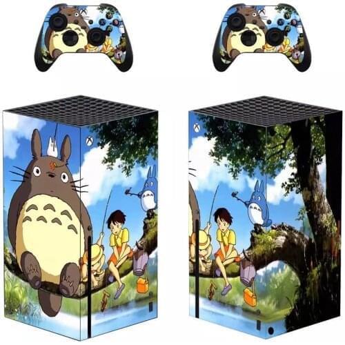 Totoro Style Xbox Series X Skin Sticker for Console & 2 Controllers Decal Vinyl Protective Skins Style 1