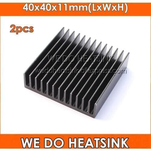 WE DO HEATSINK 2pcs 40x40x11mm Aluminium Heatsink Cooler For LED