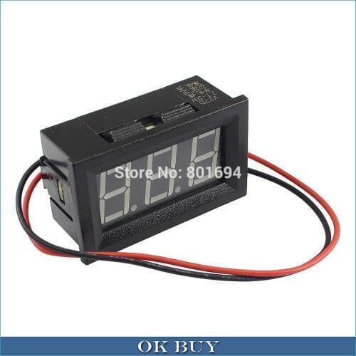 V27D 2 Wire DC2.7-30V Reverse Protection Digital Voltmeter Head 0.56 Green color Display Voltage