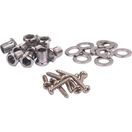 Hex Threaded Bushing &Ferrules &Mount Screws For Box Guitar Tuner Tuning Peg