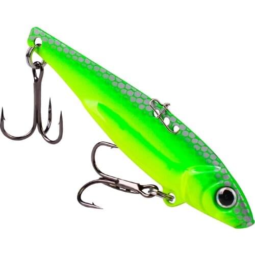 1PCS 2021 New Metal Laser VIB Fishing Lures 50mm/65mm/75mm Crankbait Vibration Spoon Spinner Sinking Bait Carp Fishing Tackle