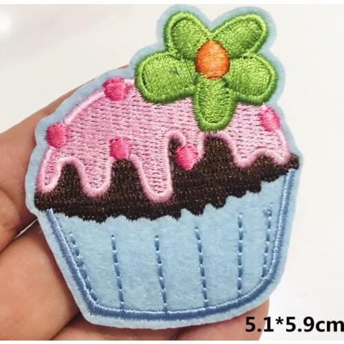 10Pcs Cake Embroidery Patches for T-shirt Iron on Stripes Appliques Clothes Stickers Clothing Badges Women Kids Accessories