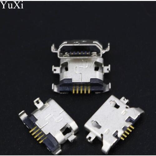 100pcs/Lot,Micro USB 5pin 1.28mm no side Flat mouth without curling side Female Connector For Mobile Phone Mini USB Jack NEW