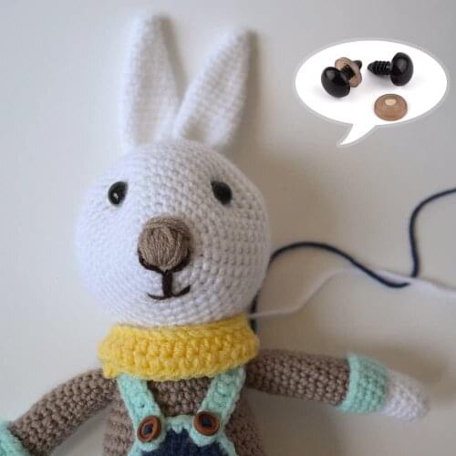 142pcs 6-14mm Black Plastic Crafts Safety Eyes for Teddy Bear Soft Toy Animal Doll Amigurumi DIY Accessories