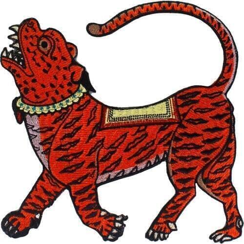 Embroidery Dog Applique Fabric Patches for Sweater Clothes T-shirt Decoration Sewing Accessories 2 pieces