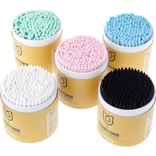 200pcs Double Head Bamboo Cotton Swab Women Makeup Bamboo Cotton Buds Eyeshaow Blending Tool For Nose Ears Cleaning Tools