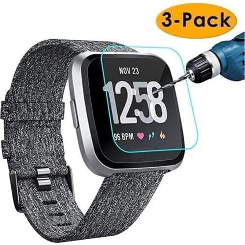 3pcs/2pcs/1pcs HD Clear Tempered Glass 9H 2.5D Premium Screen Protector Film For Fitbit Versa SmartWatch Band