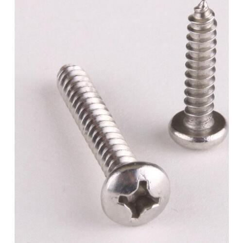 3PCS 304 Round Head Self-Tapping Screws / Pan Head Self-Tapping Screws M6 *40