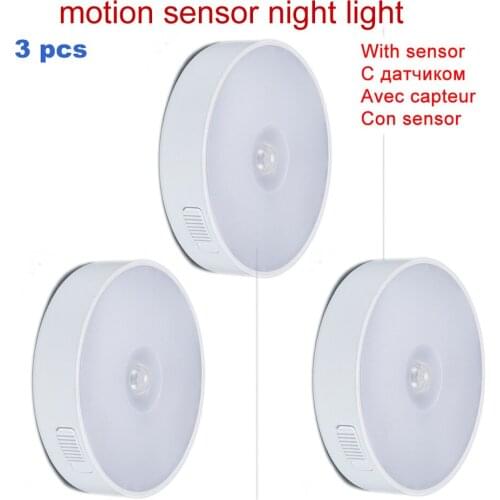 2-6pcs Wireless PIR Motion Sensor Night For Garden Patio Emergency Security Lighting usb charged led cabinet lamp night light wa