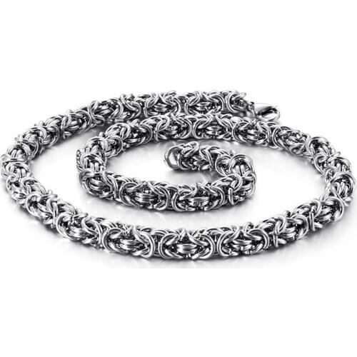 Outdoor EDC Self Defense Bracelet Stainless Steel Necklace Woven Keel Chain Mens Domineering Personality Accessories