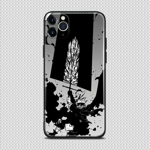Black divider black clover Sword anime For iPhone se 6 6s 7 8 plus x xr xs 11 pro max soft silicone phone case cover shell
