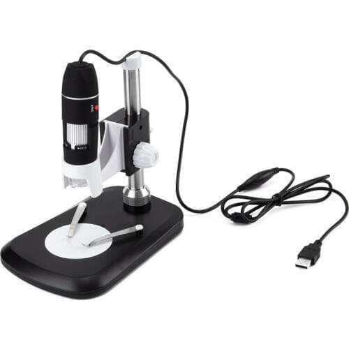 Digital Microscope 800X 8LED 2MP Digital USB Endoscope Magnifier Camera+Stand 40X-800X Microscopic Magnifying Glass PC Interface