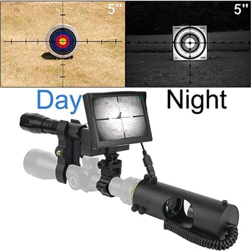 Digital Night Vision Scope for Rifle Hunting with HD Camera and 5-inch Portable Display Screen 850NM Infrared Flashlight HD Cam