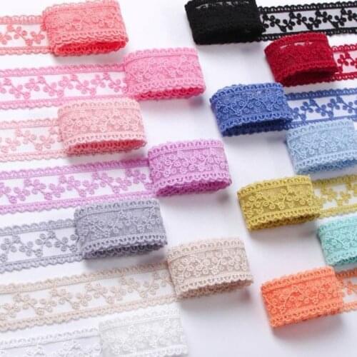 3.5cm / 15m flower lace ribbon mesh embroidery DIY headdress bow hat hem clothing accessories Bud silk