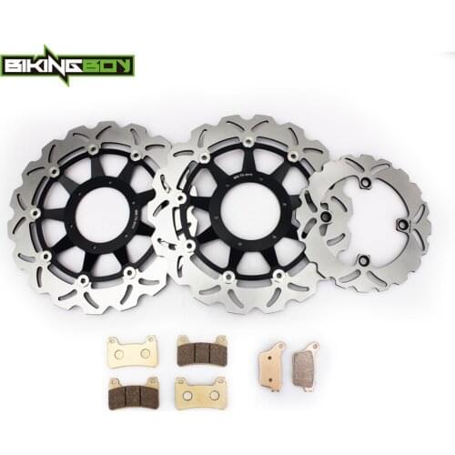 BIKINGBOY Front Rear Brake Discs Disks Rotors + Pads For Honda CBR 1000 RR Fireblade 08 09 10 11 12 13 14 15 CBR1000RR Full Set