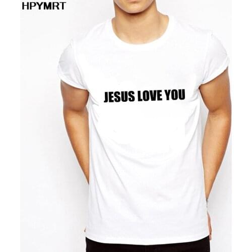 Jesus Love you Print T Shirt Male Fashion Casual Tee Tops Fun Graphics T-shirt Men/Women Harajuku Camisetas Unisex Summer tshirt