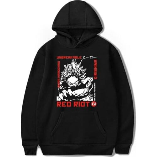 Hot Comic My hero academia Hoodies Men Women Sweatshirts Autumn Hip Hop Hoodie Casual Boys Girls Black Tracksuits Pullovers