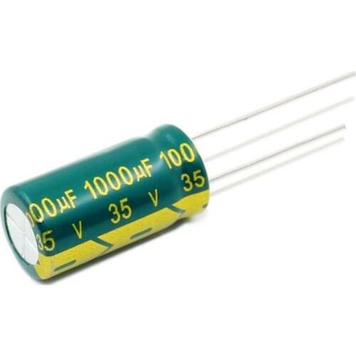 FlashingGoldUniverse 35V 1000UF 1000UF 35V power supply special high-frequency crystal 100pcs Size:10*20MM New