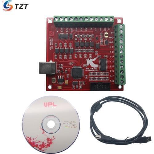 TZT CNC USB MACH3 100Khz Breakout Board 4 Axis Interface Driver Motion Controller