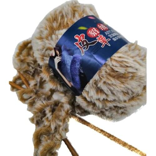 Fur velvet woolen scarf hand-knitted knitting thread hook shoes coral fleece double-sided fleece thread imitation fur straw hat