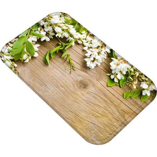 Fashion Mat printing Flower Leaves Plant Pattern Non-Slip Rug Door Mat Kitchen Bathroom Floor Carpet