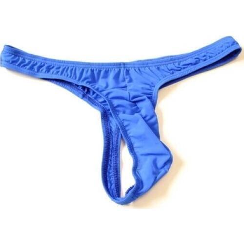 Mens ice silk transparent micro penis pouch bikini thongs and g strings low waist male sexy tangas t-back gay underwear lingerie