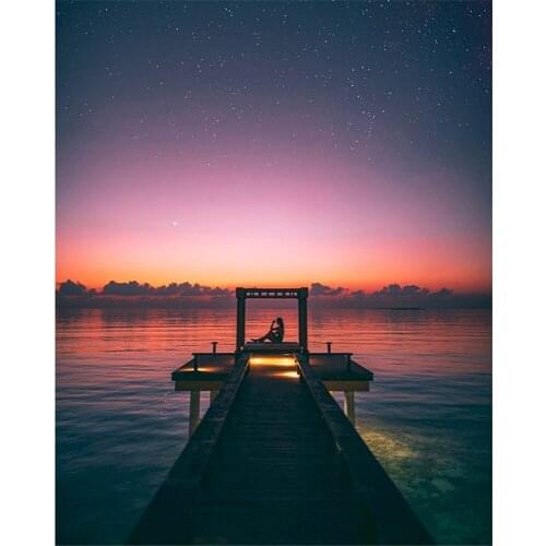 Scenery Landscape Printed 11CT Cross-Stitch Kit Embroidery DMC Threads Painting Handmade Handicraft Knitting Different Jewelry