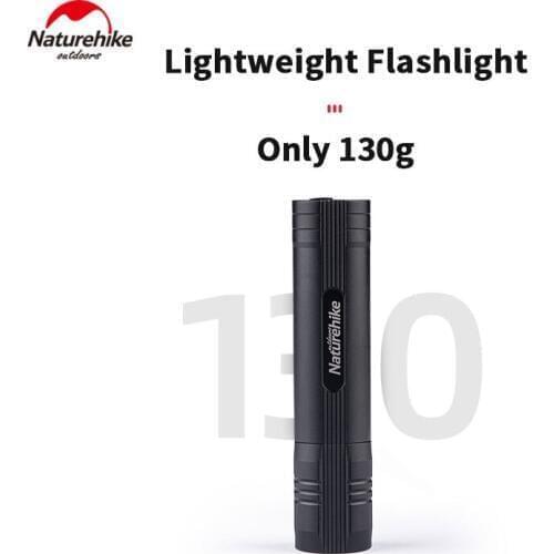 Naturehike Super Bright Outdoor MiNi Flashlight Waterproof 5 Lighting Mode Zoom Light USB Rechargable With Shade Ultralight LED