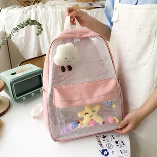 2021 new transparent school bag middle school student backpack large capacity casual backpack mochila рюкзак школьный