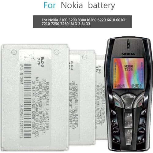 2020 new BLD-3 battery for Nokia 7210 3300 2100 6220 6200 6610 6610 7250 I6260 6610i 7250i Battery BLD3 BLD 3