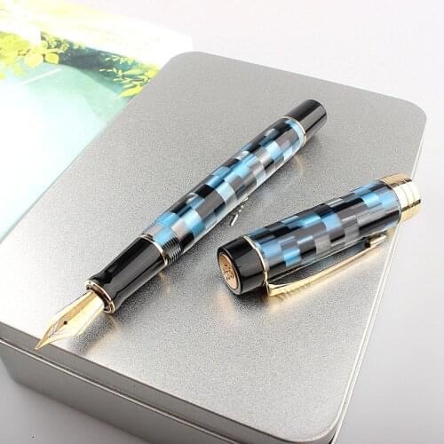 New color Jinhao 100 Centennial Fountain Pen Acrylic F nib kaleidoscope magic black pearl Business Office students Gifts Pen