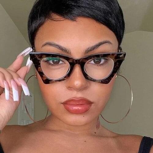 Cat Eye Brand Glasses Frame Women 2021 New Trendy Pink Luxury Designer Clear Lens Glasses Female Unique Eyeglasses Fashion Show