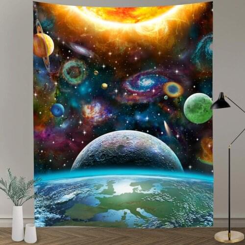 Simsant Underwater World Tapestry Blue Ocean Tropical Fish Coral Art Wall Hanging Tapestries for Living Room Home Dorm Decor