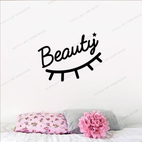 Fashion Eyelash Wall Sticker Beauty Salon Accessorie Removable Waterproof Cover Scratches Vinyl Wall Sticker cx08