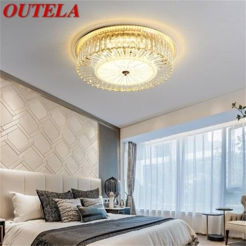 OUTELA LED Ceiling Lighting Luxury Crystal Lamp Fixtures Home For Dining Room Decoration