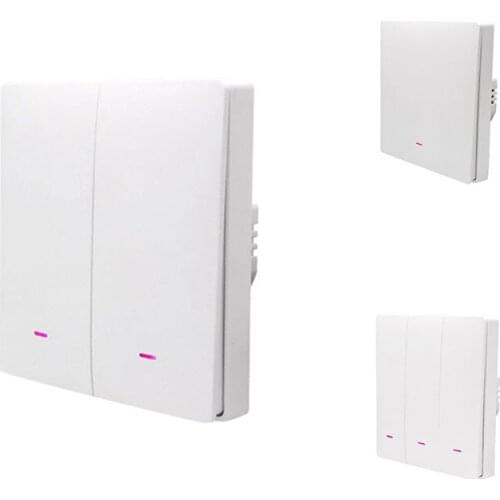 Smart Light Switch LED Push Button Switch Universal Wifi Remote Control For Relay Controller UK EU Plug