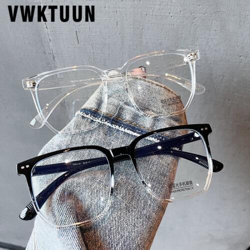 VWKTUUN Blue Light Blocking Glasses Square Eyeglasses Irregular Optical Frame Women Men Anti Blue Light Glasses Myopia Glasses