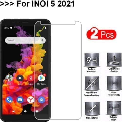 2 PCS Tempered Glass for INOI 5 2021 Screen Protector 100% High Quality Toughened Protective Glass for INOI 5 2021 Phone Film