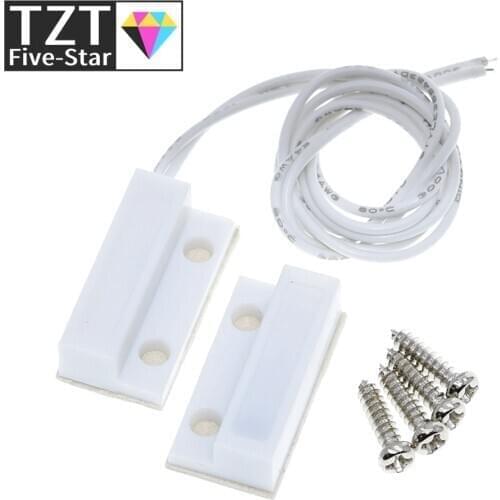 TZT MC-38 MC38 Wired Door Window Sensor 30mm Wire Lengthen Randomly Magnetic Switch Home Alarm System for arduino